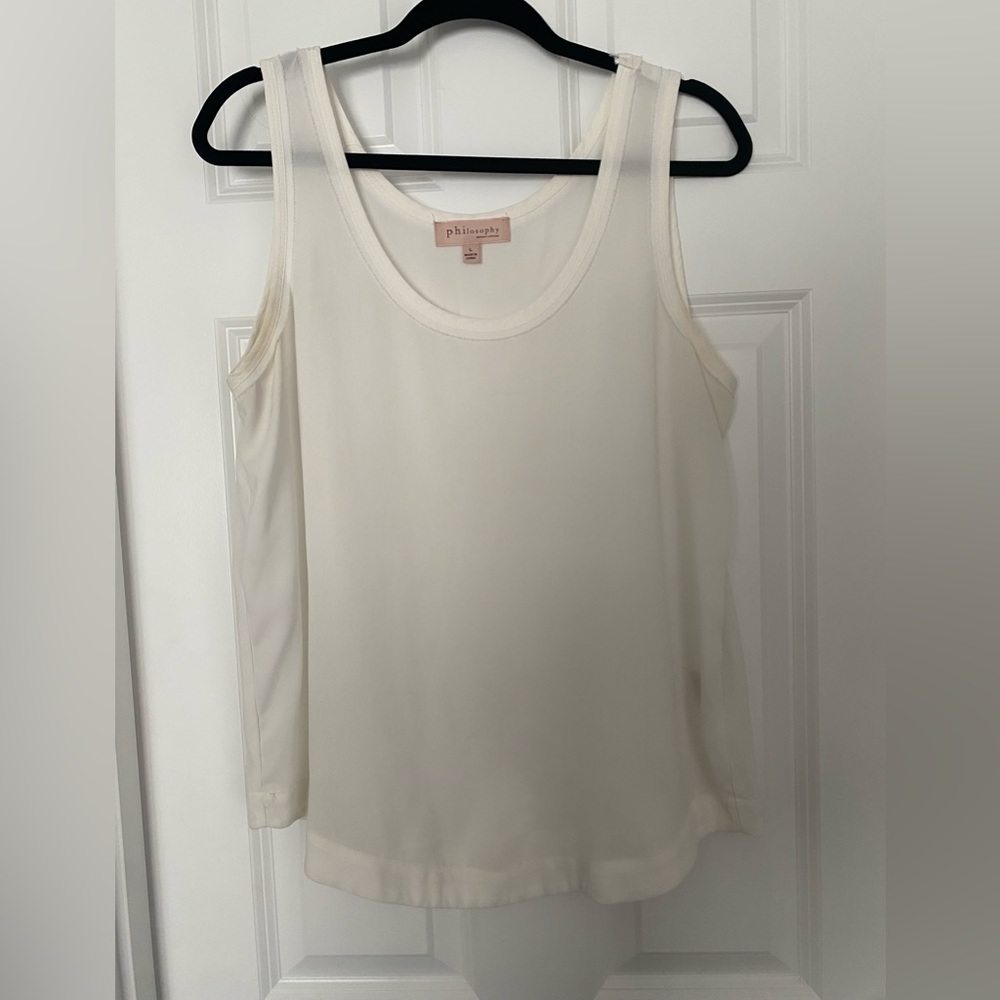 Philosophy white camisole sz L